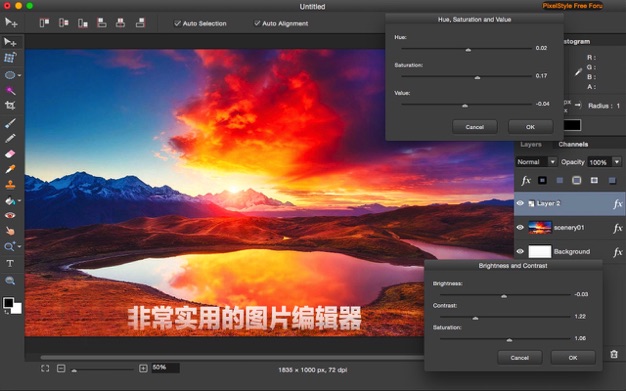 PixelStyle Photo Editor v3.7.0 图像处理和滤镜特效 for mac