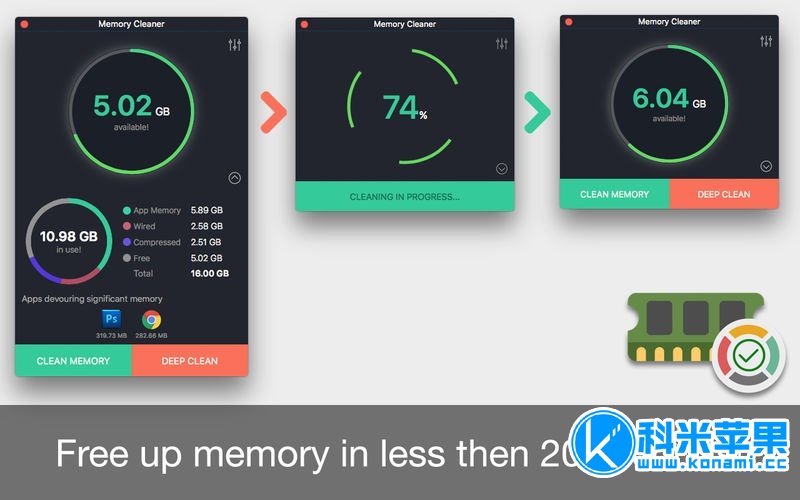 Memory Cleaner v1.5 内存清理工具 for mac