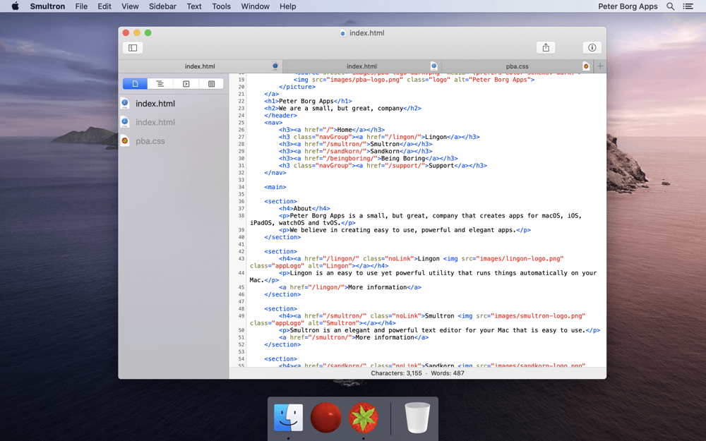 Smultron 12.4.3 for Mac 中文破解版 优秀网页文本编辑器