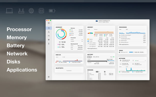 iStatistica Pro v5.0.1 先进的系统监控工具 for mac