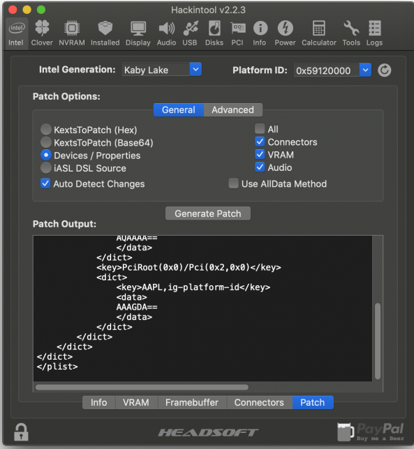 Hackintool v3.8.4 黑苹果万能驱动引导配置工具