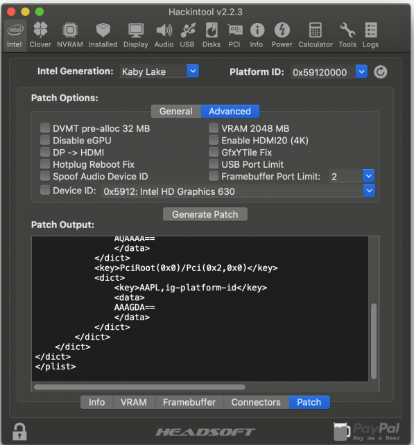 Hackintool v3.8.4 黑苹果万能驱动引导配置工具